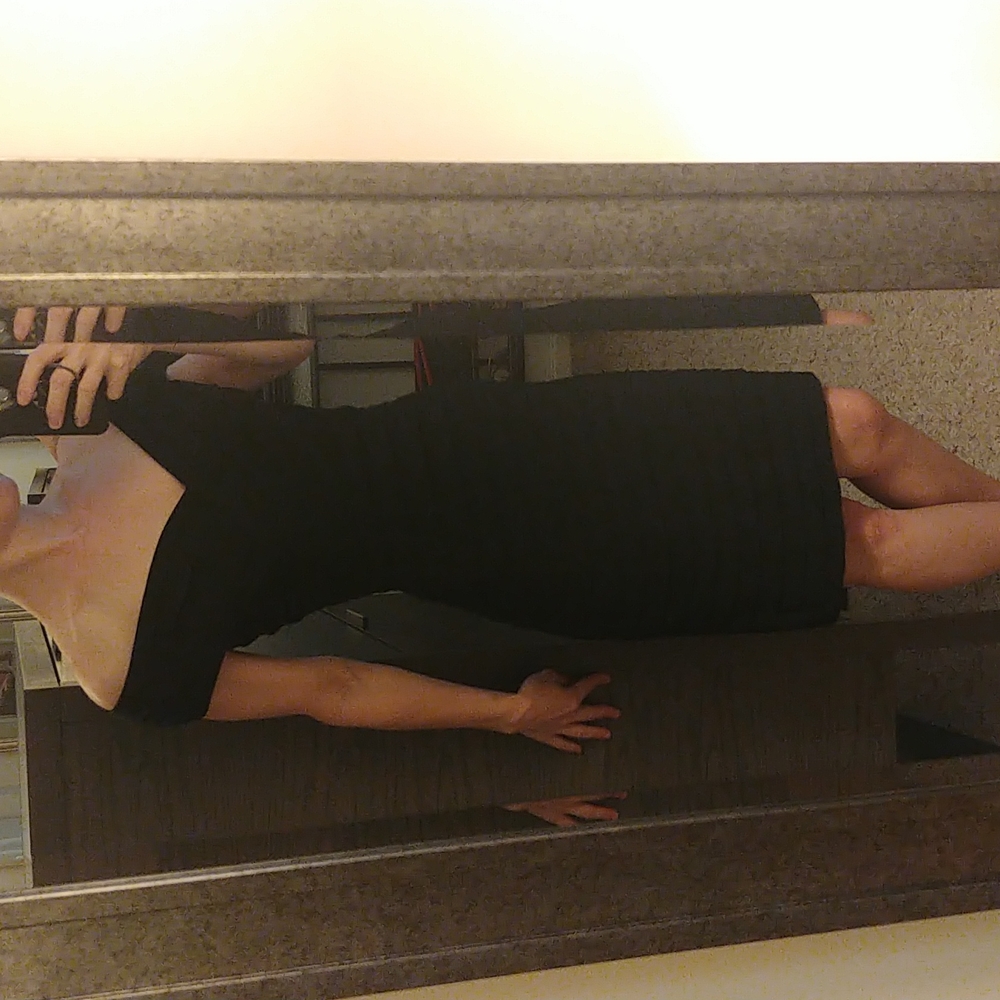 Tadashi Shoji black off the shoulder dress size xs
